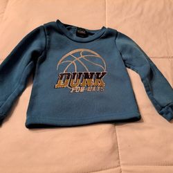 Baby Boys Size 2T Fleece Sweatshirt Blue Basketball