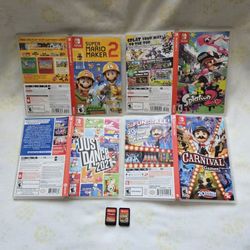 Nintendo Switch Video Games Super Mario Maker 2 $30,Legend Of Zelda Breath Of Wild $35,Other Games $15 Each Cartridges In Great Condition 