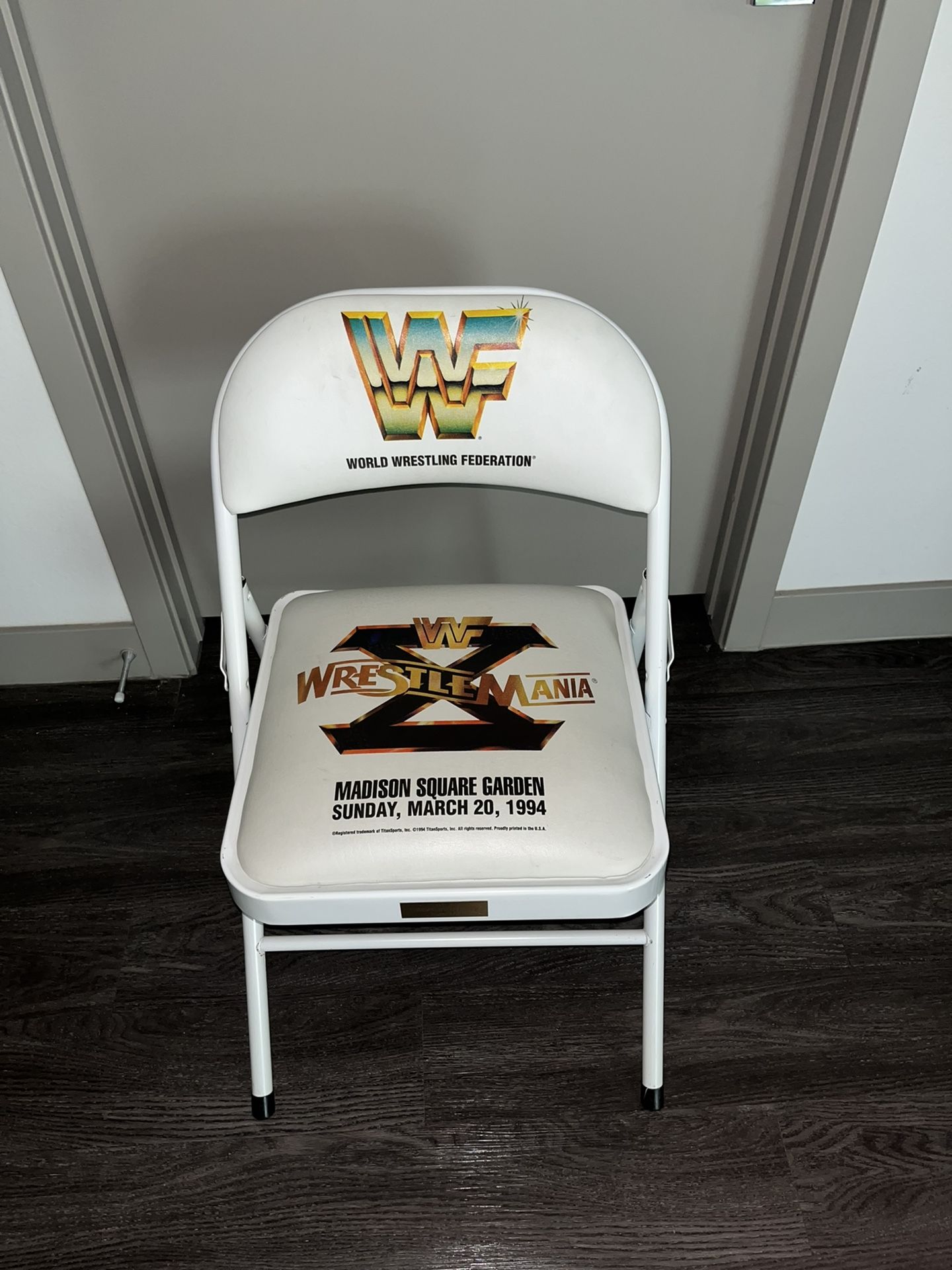 1994 Wrestlemania X Vintage WWF WWE Ringside Wrestling Chair