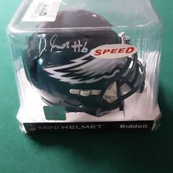 Devontae Smith Signed Mini Helmet Eagles