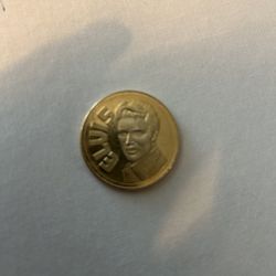 Elvis Presley Coin With Key Ring And Death Date