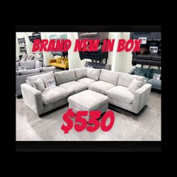 Brand New Sectional Sofa With Ottoman Included