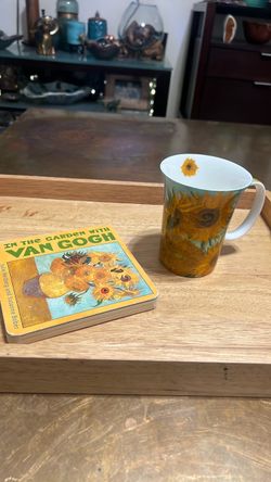 Van Gogh Sunflowers Mug and Book Set
