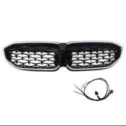 2019-2022 BMW 3 Series LED Black Diamond Kidney Grill  