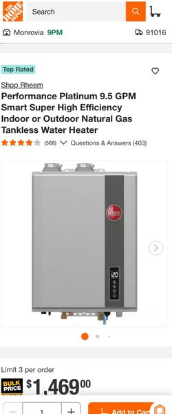 Rheem tankless water heater