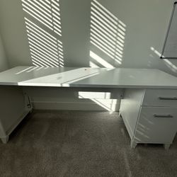 White Office Desk 