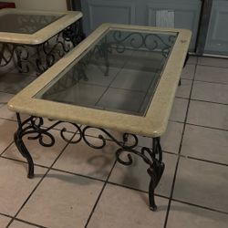 Marble Coffee Table Set 