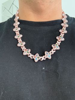 Rose gold diamond chain