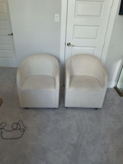 White rolling chairs
