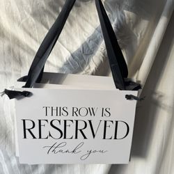 Signs And Flower Arrangement For Aisle Chairs 