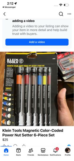 Klein Tools Magnetic Color-Coded Nut Setter 6-Piece Set