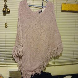 Pink Knitted Shawl 