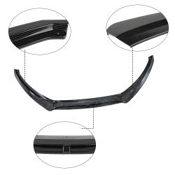 BRAND NEW 3PCS 2015-2018 FORD FOCUS CARBON FIBER LOOK STYLE FRONT BUMPER LIP SPLITTER KIT