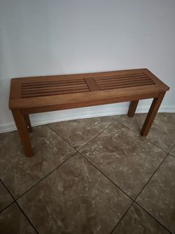 Wooden Slatted Bench
