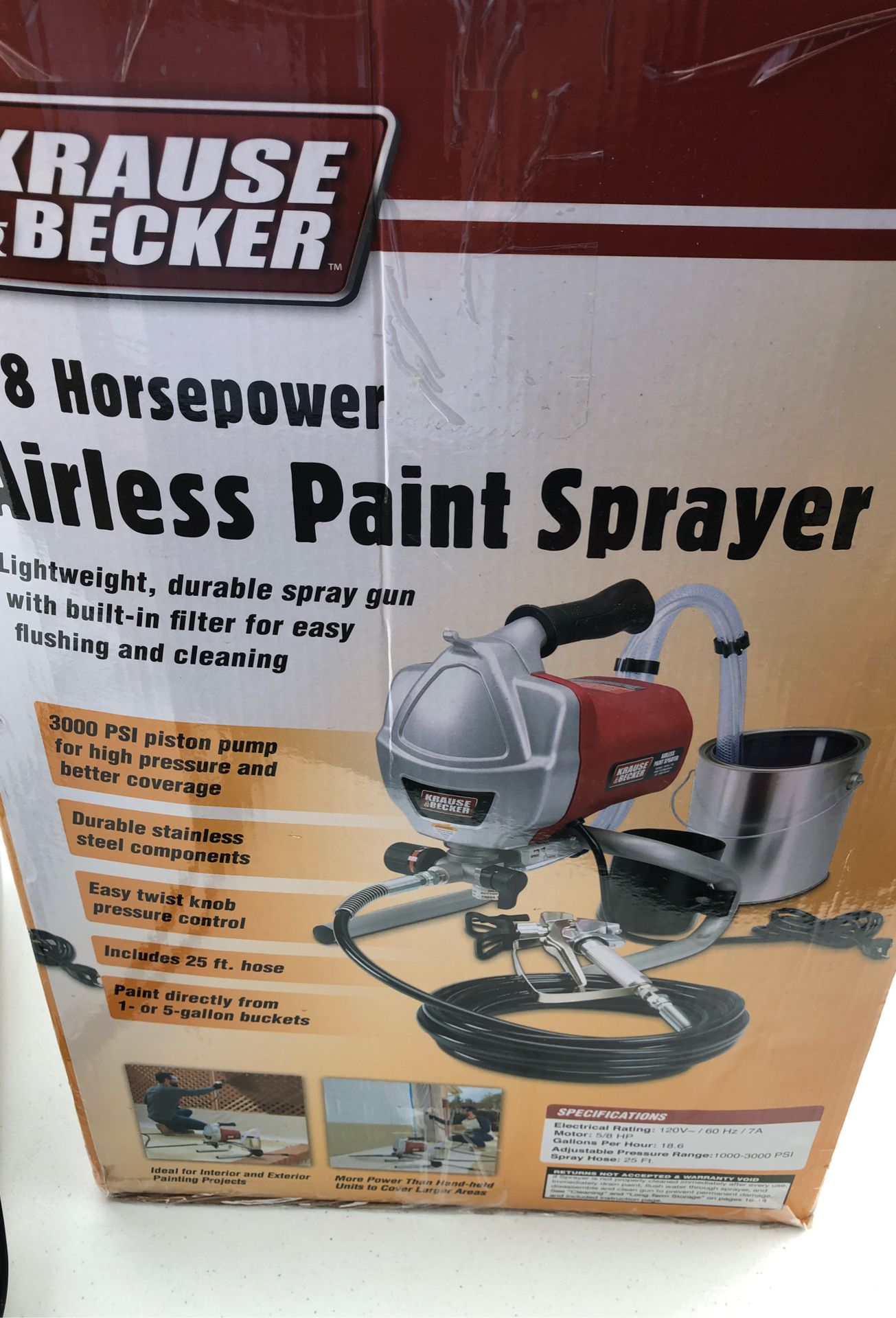Krause and Becker 3000psi airless paint sprayer 62915 for Sale in