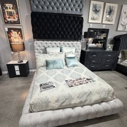 Queen Velvet Bed Frame 3x Colors