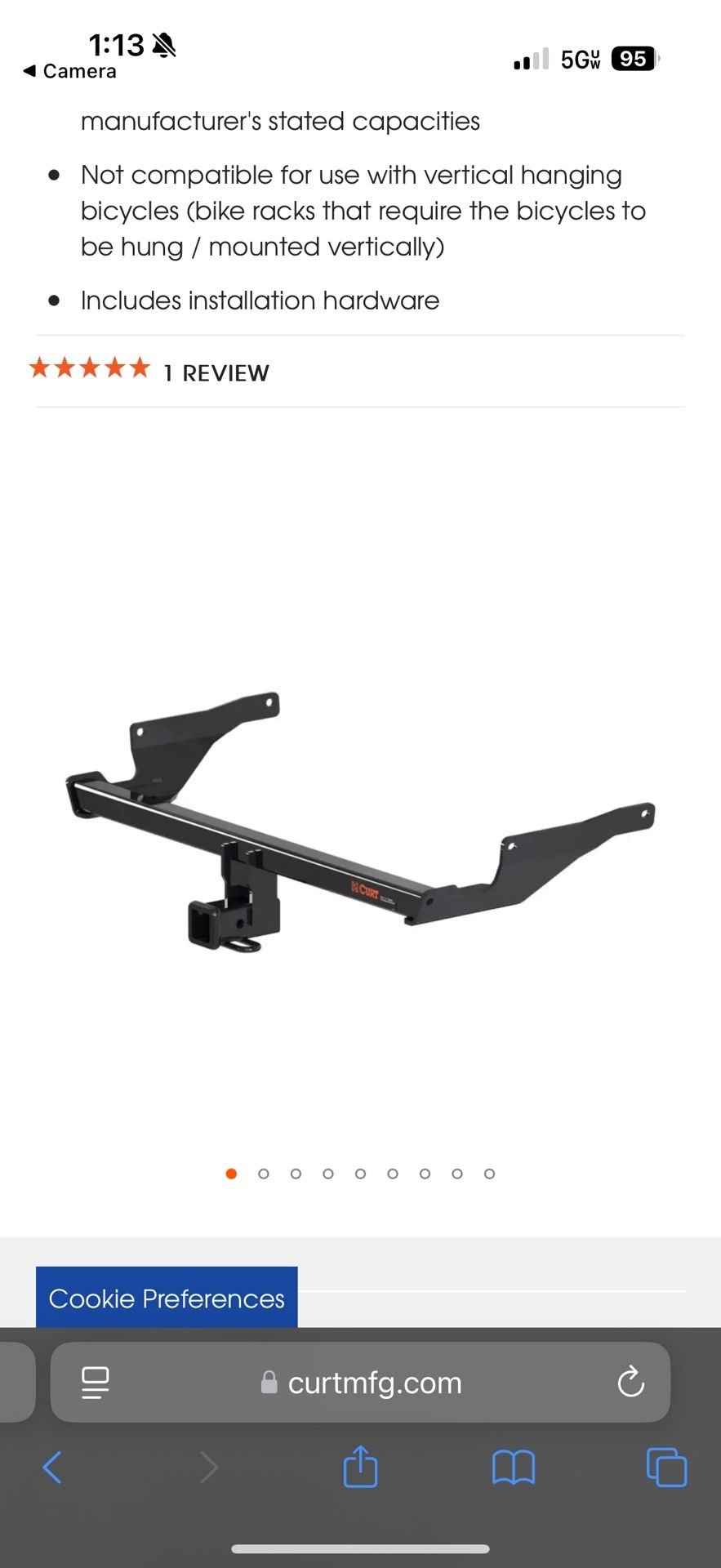 CLASS 3 TRAILER HITCH, 2" RECEIVER