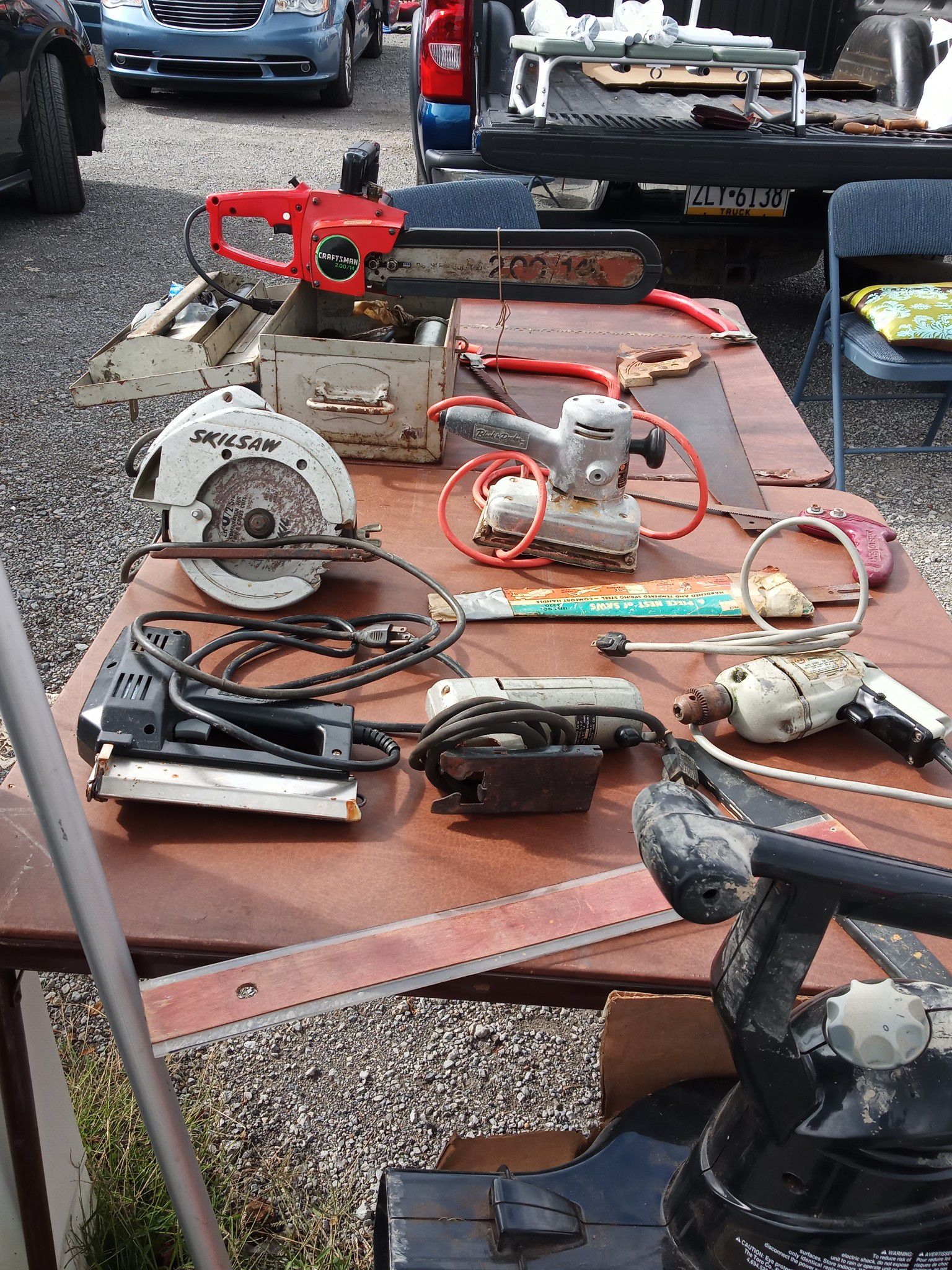 Vintage Electric Tools (sanders, drill, Skil saw, stapler)