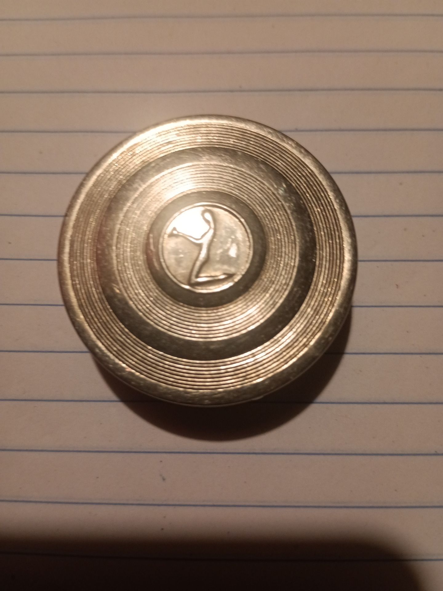 1930 art deco silver tone kneeling lady trinket box for sale.