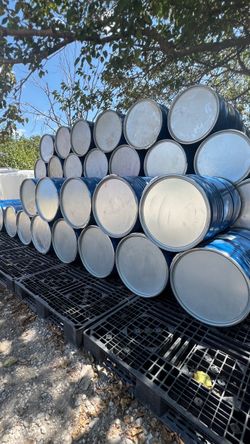 Metal 55 gallon barrels