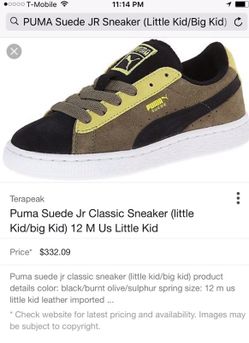 Brand New! Sz.7 Youth suede Puma! High demand!