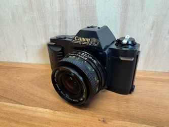 Beautiful Canon T50 35mm SLR Film Camera With 28mm Wide Angle Lens (Circa 1983)