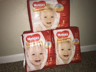 3 packs of diapers and 2 packs of wipes