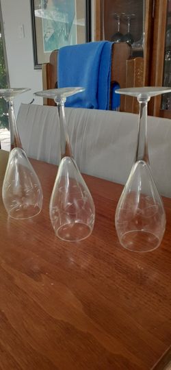 Lovely Etched Champagne Flutes