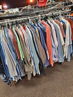 Bulk Clothing Sale by rack- 50 Pieces Of Clothing on one rack Only $40. Clothes  Hangers are an additional 25 Cents Each. for Sale in Spartanburg, SC -  OfferUp