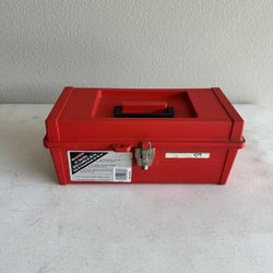 Metal Tool Box With Random Tools