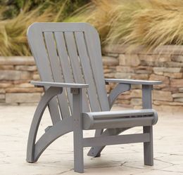 Dylan Gray Wash Wood Porch or Patio Adirondack Chairs Set of 2