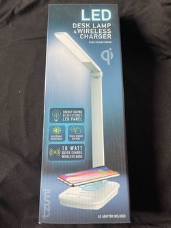 New Tzumi LED Desk Lamp with Wireless Charger