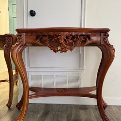 2 Pair Set Elegant Walnut Console Table – Stylish & Functional