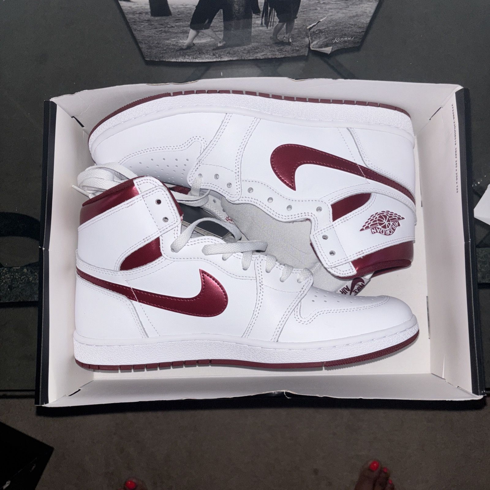 Jordan 1 High 85 OG Metallic Burgundy Size 12