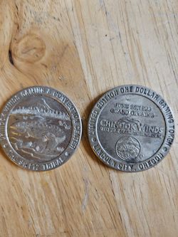 2 Limited Edition Chinook Winds Gaming Tokens