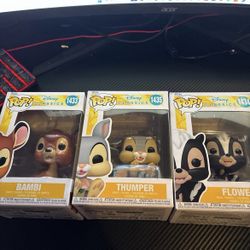 Bambi, Thumper, And Flower Funko Pops!
