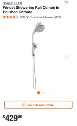 KOHLER - Windet Showering Rail Combo in Polished Chrome | K-R27971-G-CP
