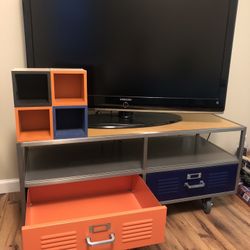 Pottery Barn Locker Furniture Table/TV stand and Sidetable
