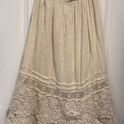 Free People Boho Cotton Skirt / Dress (2-in-1)