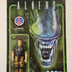 SUPER 7 REACTION FIGURES.  ALIENS.  PRIVATE WILLIAM HUDSON 3.75 " ACTION FIGURE. 