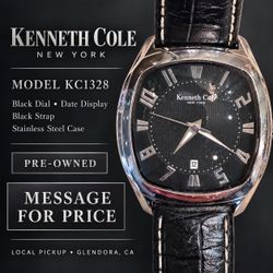 Kenneth Cole New York KC1328 Watch – Black Dial & Black Strap