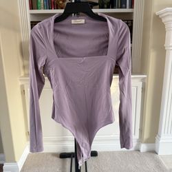 Qinsen Women's Sexy Square Neck Bodysuit