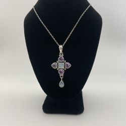 Vintage cross pendant necklace
