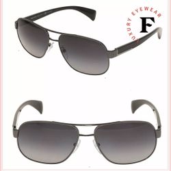 Prada Square Aviator Sunglasses Unisex Fashion 