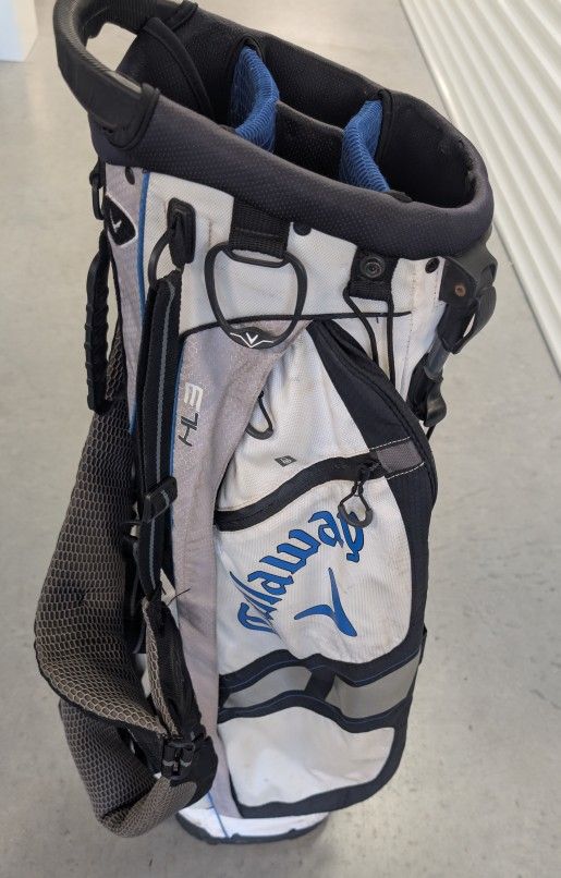 Callaway Black/White Hyper Lite 3 Stand/Carry Bag