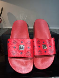 Women’s MCM Slides Candy Red