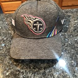 NFL Tennessee Titans Adult Size Large / Extra Large Fitted Hat.   New Era Heather Gray Hat.  Preowned Only Wore Once .  Smoke free home 