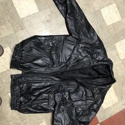 Mens Leather Jacket XL