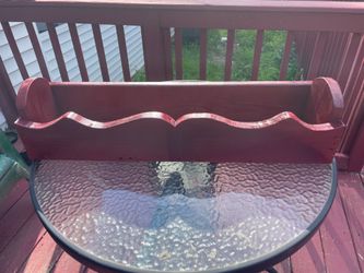 Handmade Solid Wood Flower pot– Burgundy