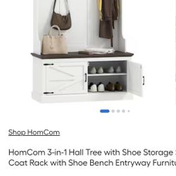 Hall Tree with Shoe Storage